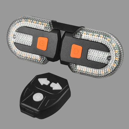 Feu arrière vélo LED clignotant rechargeable USB avec télécommande