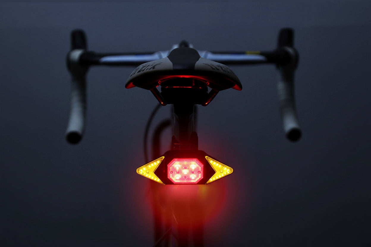 Clignotant vélo LED rechargeable USB avec télécommande sans fil