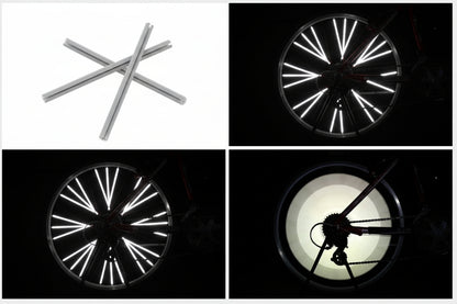 Bandes réfléchissantes vélo rayons sécurité visibilité nuit