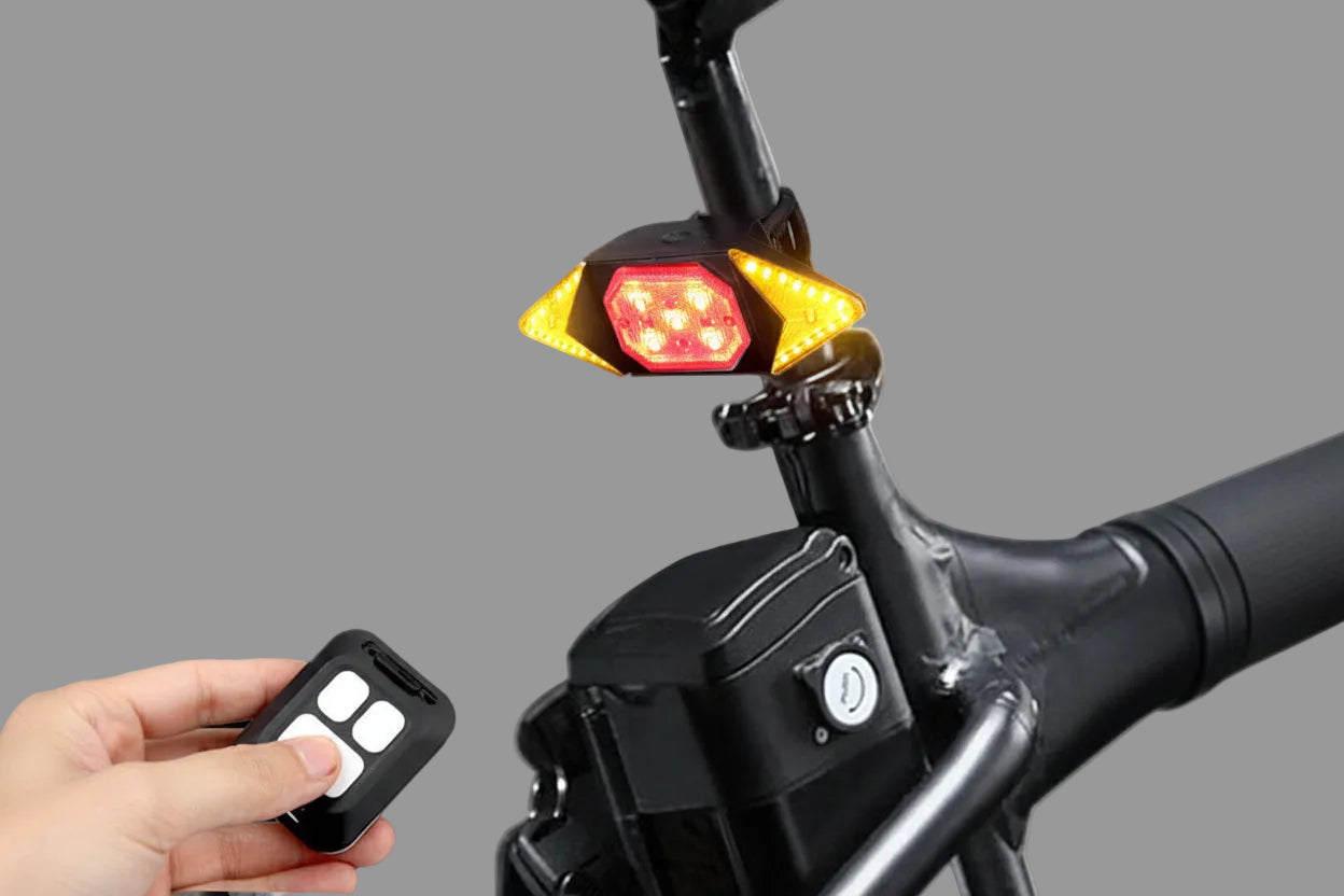 Clignotant vélo LED rechargeable USB avec télécommande sans fil