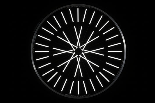 Bandes réfléchissantes vélo rayons sécurité visibilité nuit