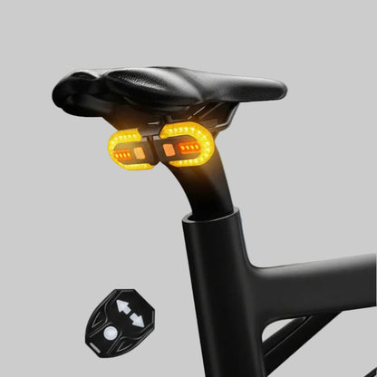Feu arrière vélo LED clignotant rechargeable USB avec télécommande